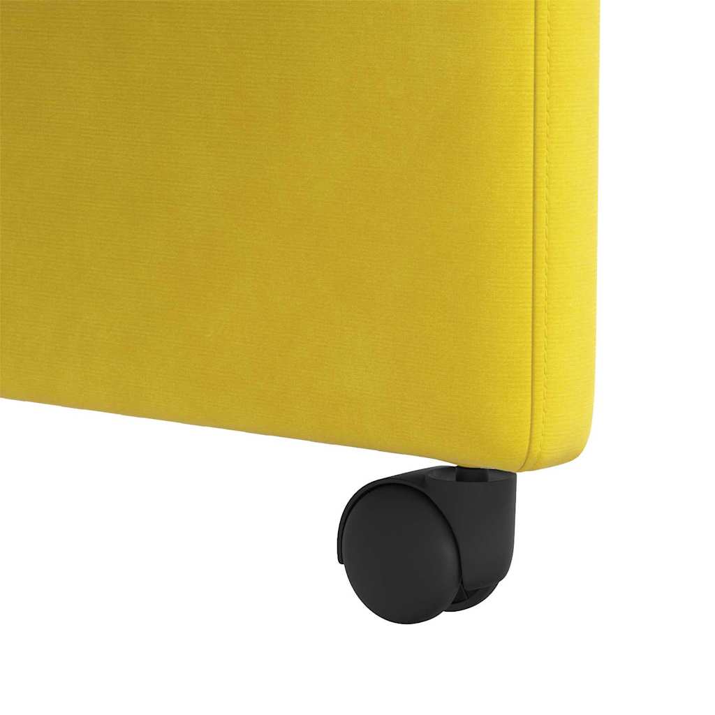 vidaXL Krzesełka jadalne na kółkach 2 pcs Żółty 58 x 65 x 98 cm