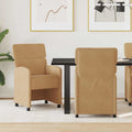 vidaXL Krzesełka jadalne na kółkach 2 pcs Brązowy 58 x 65 x 98 cm