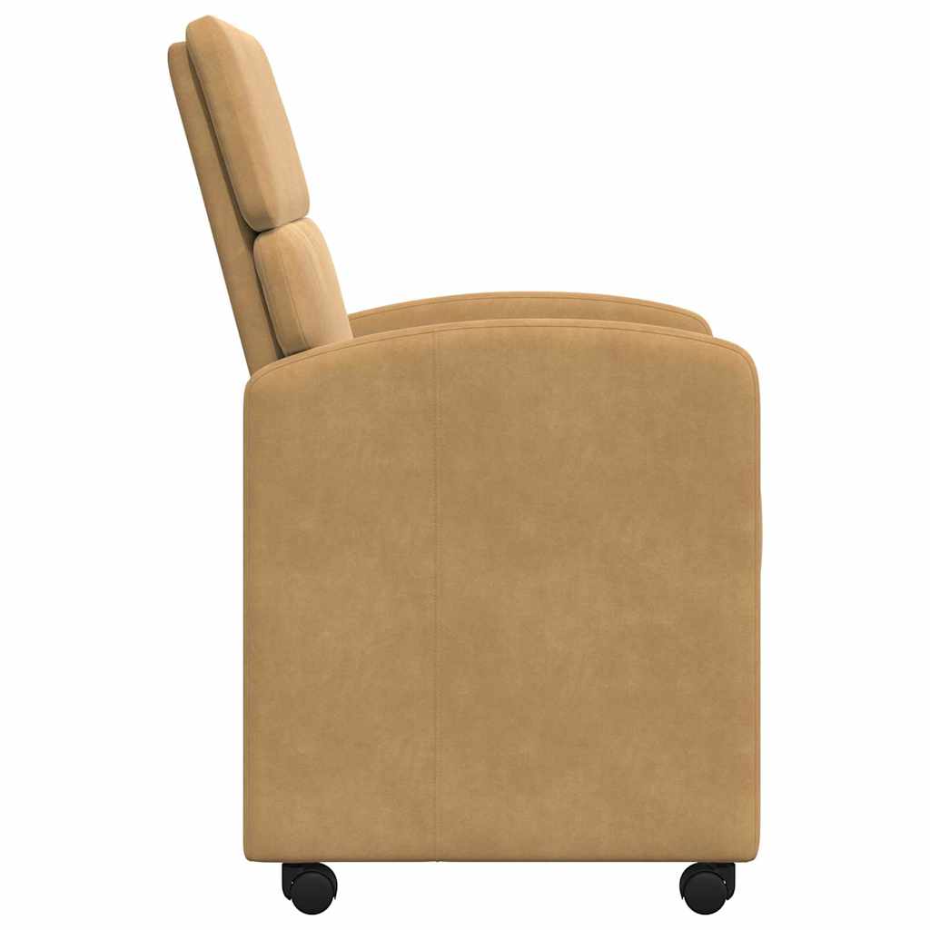 vidaXL Krzesełka jadalne na kółkach 2 pcs Brązowy 58 x 65 x 98 cm