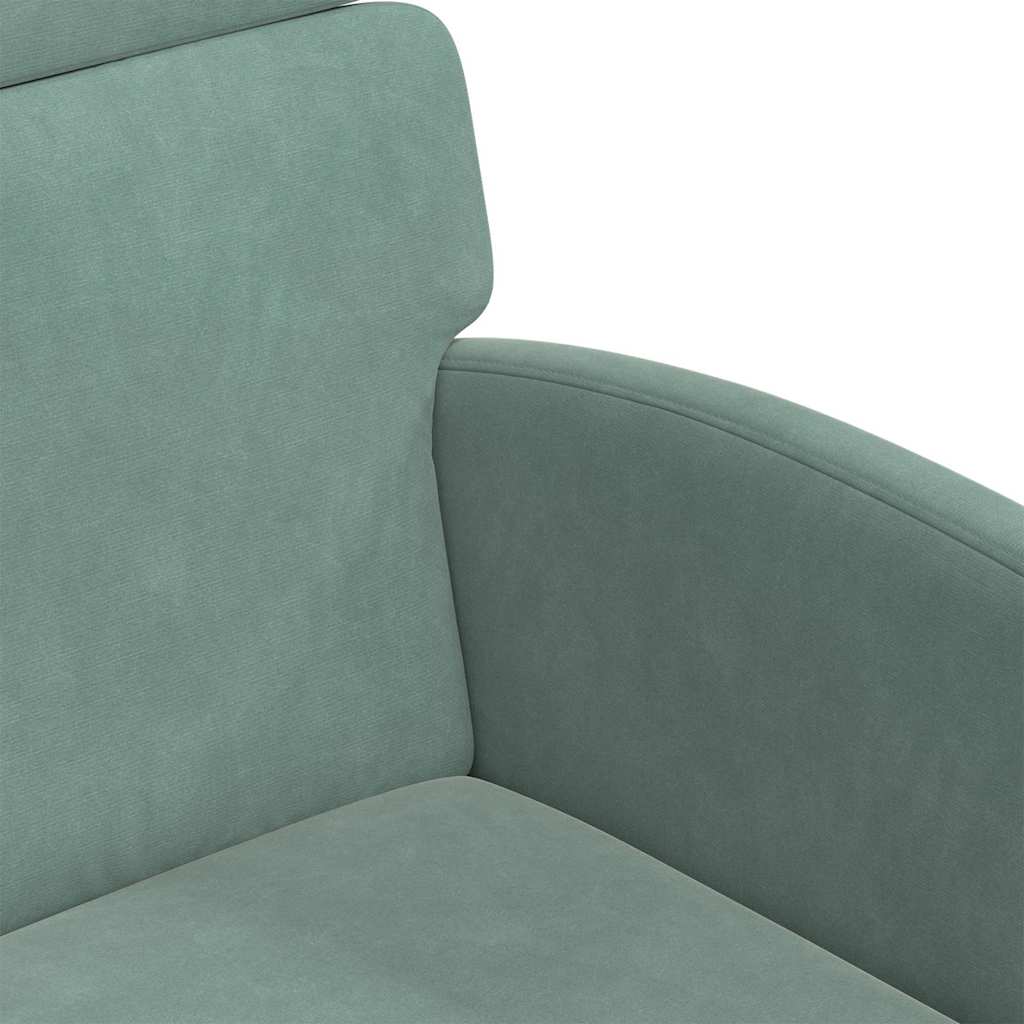 vidaXL Krzesełka jadalne na kółkach 2 pcs morska zieleń Aksamit