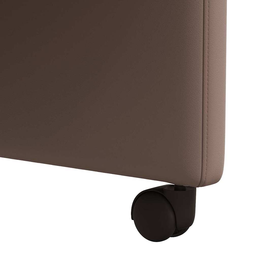 vidaXL Krzesełka jadalne na kółkach 2 pcs Brązowy 58 x 65 x 98 cm