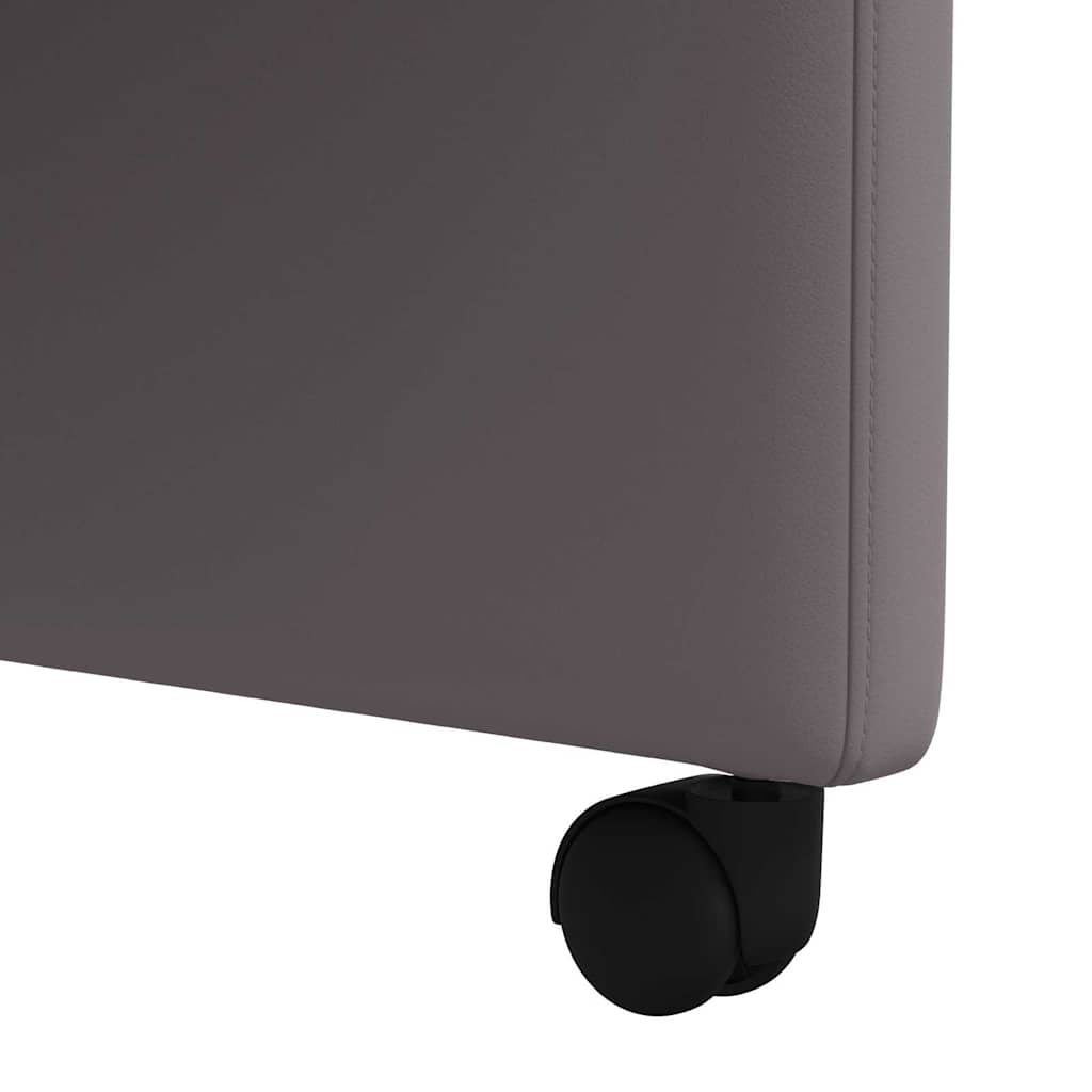 vidaXL Krzesełka jadalne na kółkach 2 pcs Szary 58 x 65 x 98 cm