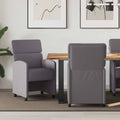 vidaXL Krzesełka jadalne na kółkach 2 pcs Szary 58 x 65 x 98 cm
