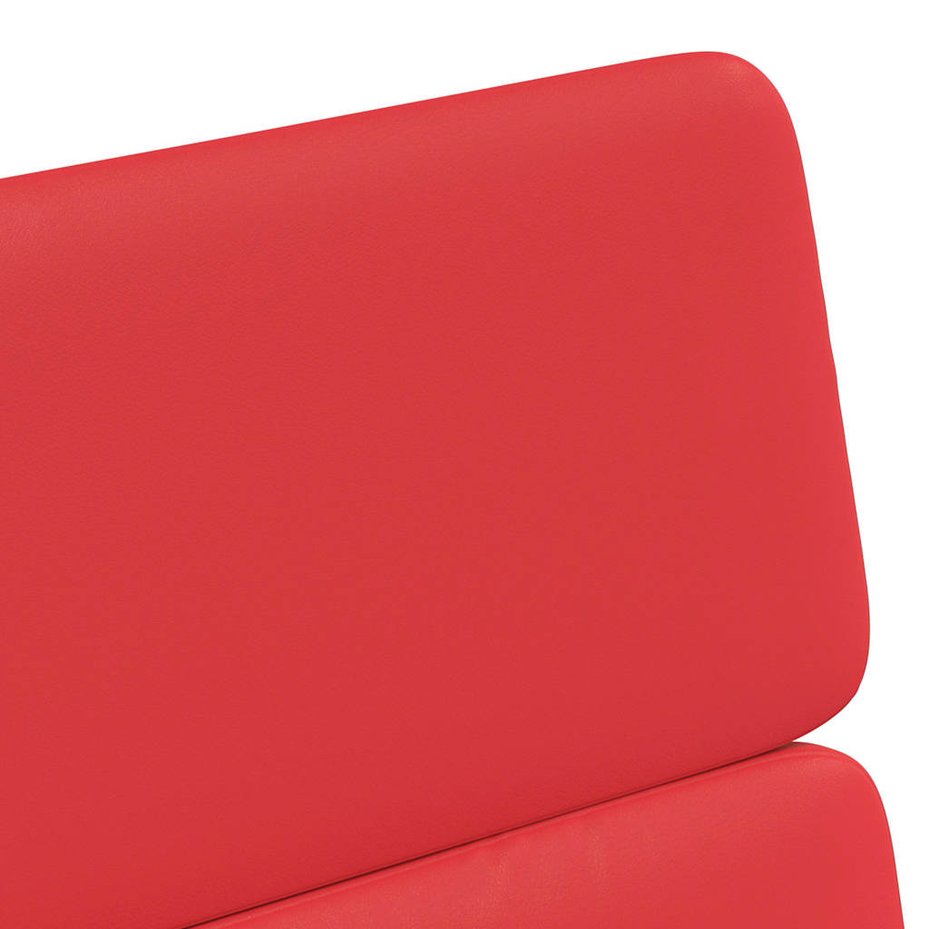 vidaXL Krzesełka jadalne na kółkach 2 pcs Czerwony 58 x 65 x 98 cm