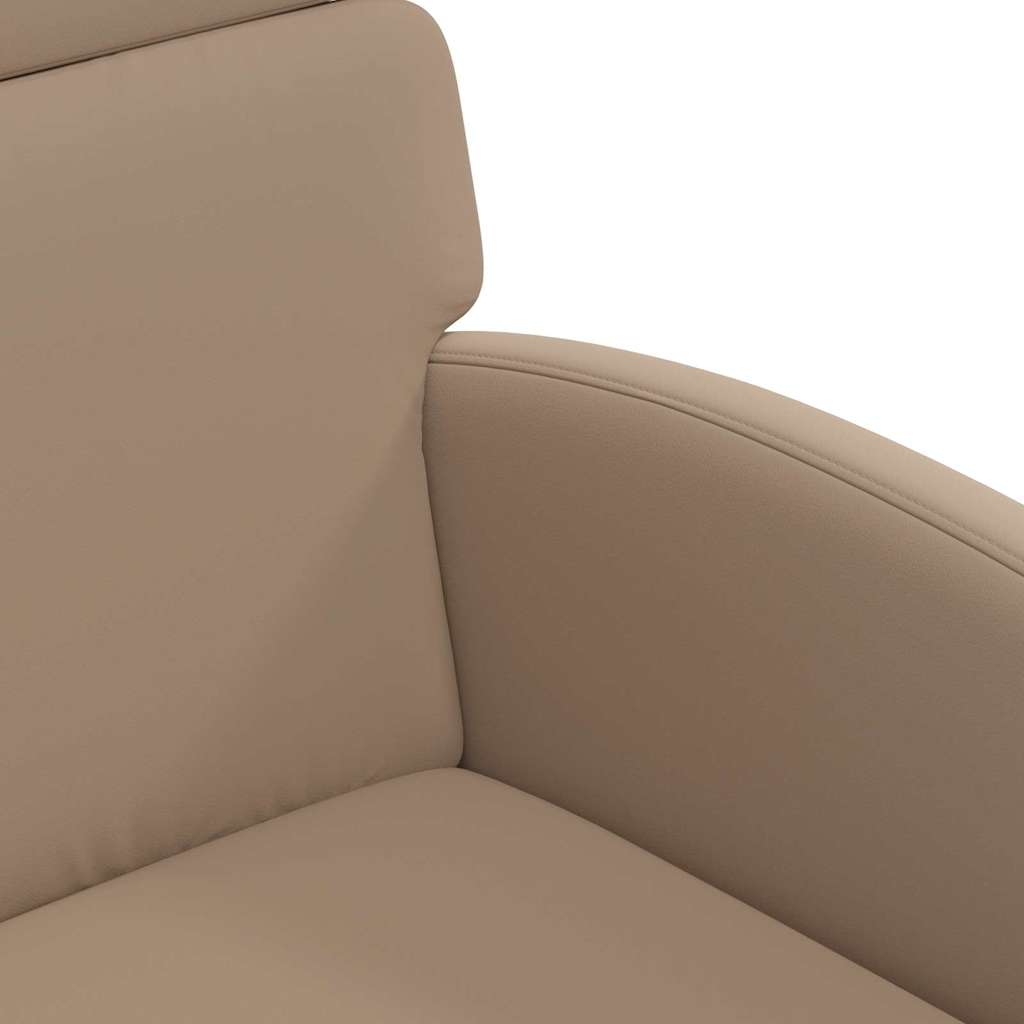 vidaXL Krzesełka jadalne na kółkach 2 pcs Cappuccino 58 x 65 x 98 cm