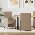 vidaXL Krzesełka jadalne na kółkach 2 pcs Cappuccino 58 x 65 x 98 cm