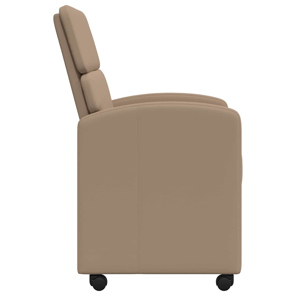 vidaXL Krzesełka jadalne na kółkach 2 pcs Cappuccino 58 x 65 x 98 cm