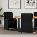 vidaXL Krzesełka jadalne na kółkach 2 pcs Czarny 58 x 65 x 98 cm