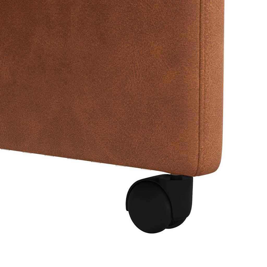 vidaXL Krzesełka jadalne na kółkach 2 pcs Brązowy 58 x 67 x 97 cm