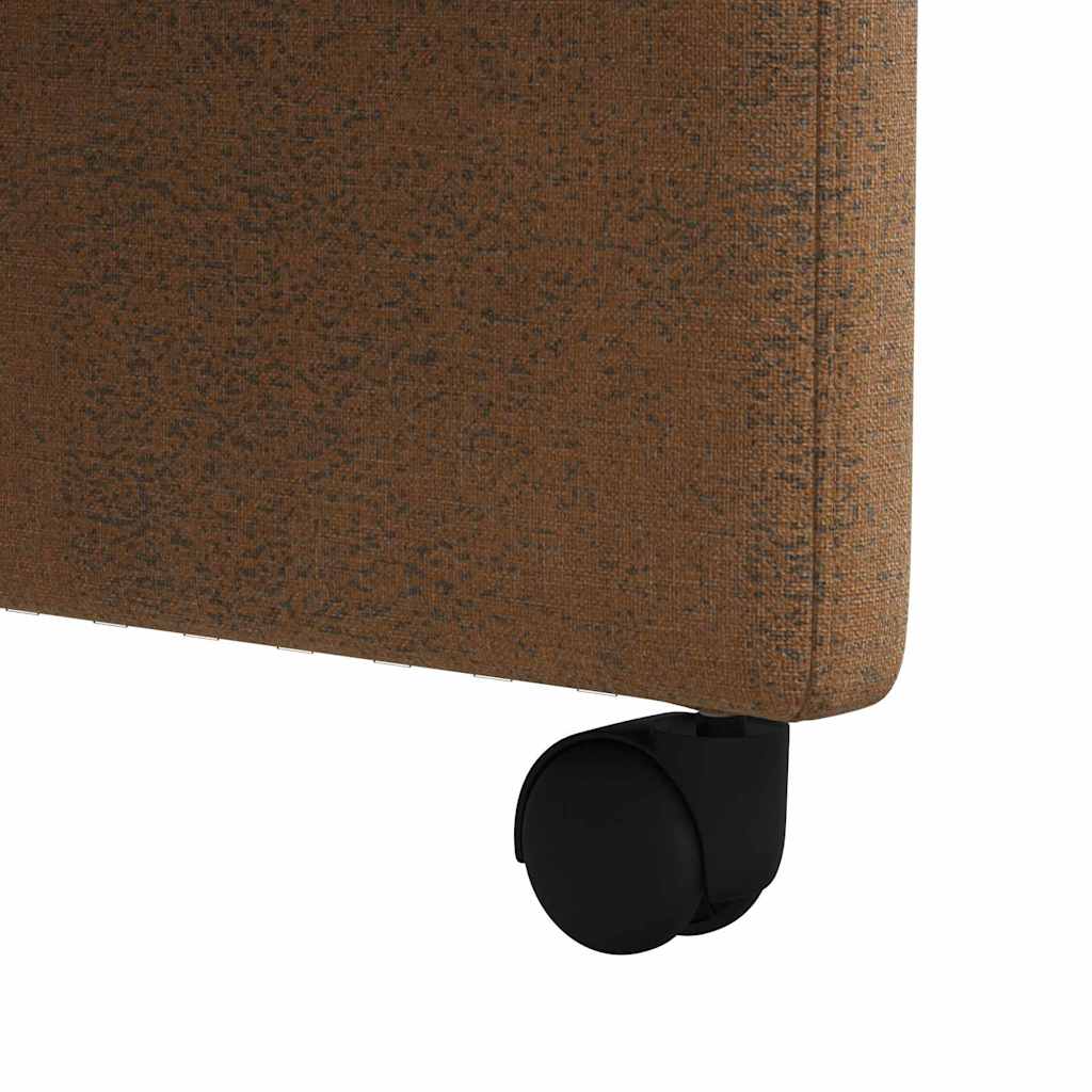vidaXL Krzesełka jadalne na kółkach 2 pcs Brązowy 58 x 67 x 97 cm