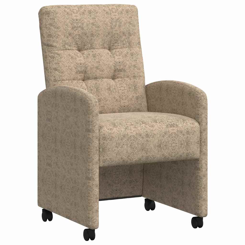 vidaXL Krzesełka jadalne na kółkach 2 pcs Jasnoszary 58 x 67 x 97 cm
