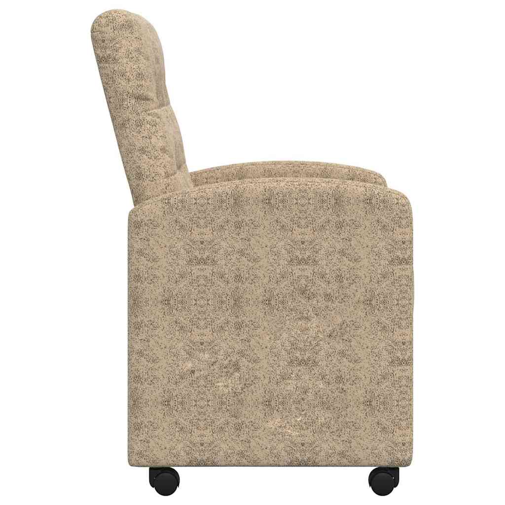 vidaXL Krzesełka jadalne na kółkach 2 pcs Jasnoszary 58 x 67 x 97 cm