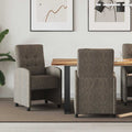 vidaXL Krzesełka jadalne na kółkach 2 pcs ciemno szary 58 x 67 x 97 cm