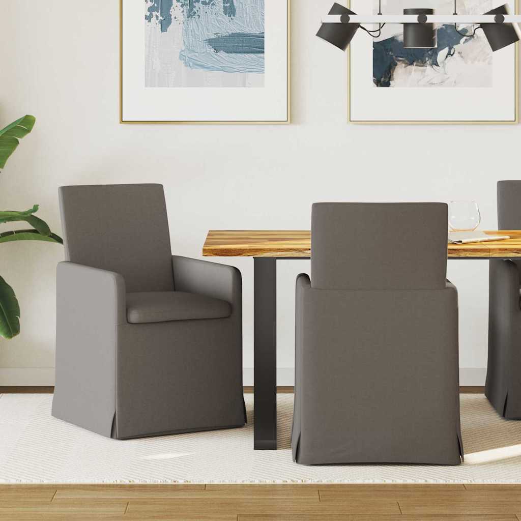 vidaXL Krzesła jadalne 2 pcs Jasnoszary 57 x 67 x 95 cm Płótno
