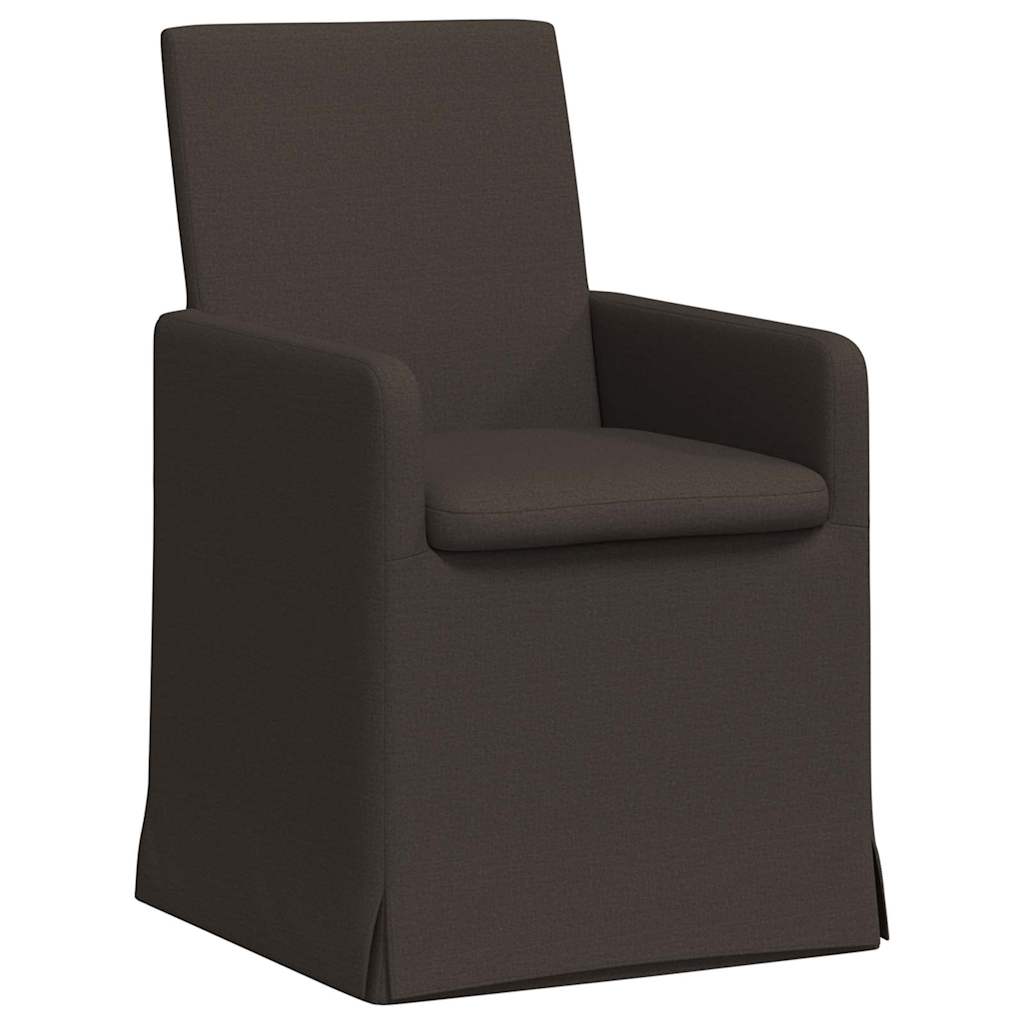 vidaXL Krzesła jadalne 2 pcs ciemno szary 57 x 67 x 95 cm Płótno