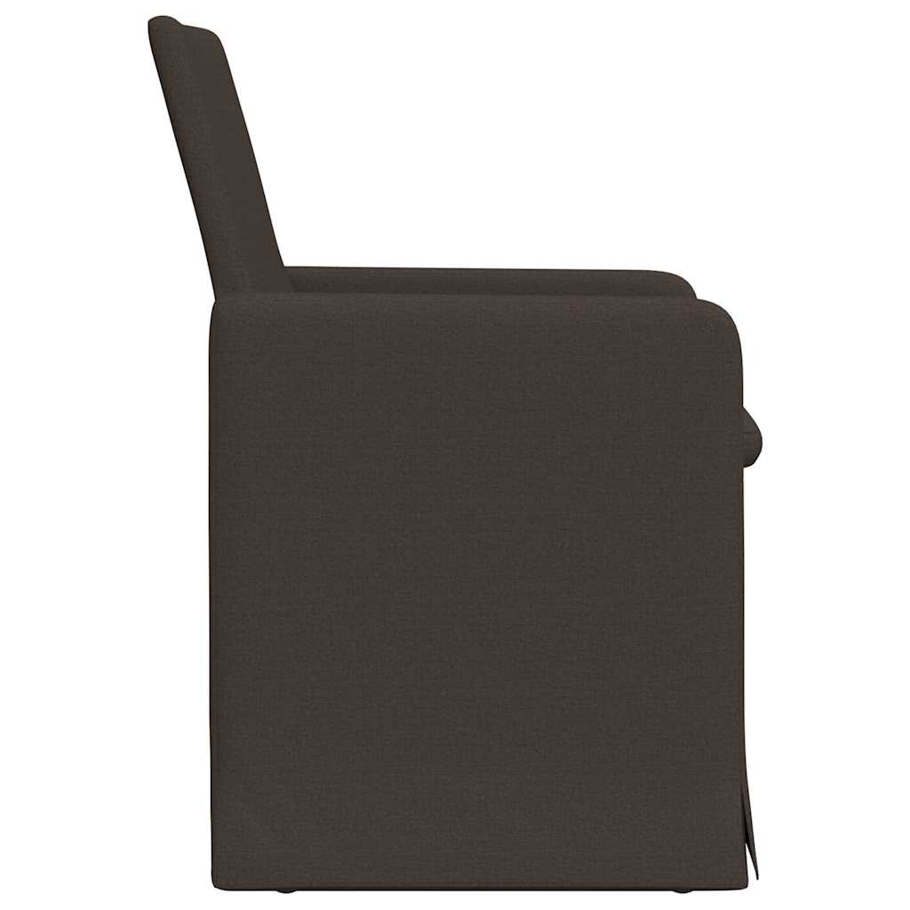 vidaXL Krzesła jadalne 2 pcs ciemno szary 57 x 67 x 95 cm Płótno