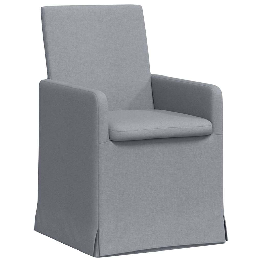 vidaXL Krzesła jadalne 2 pcs Jasnoszary 57 x 67 x 95 cm tkanina