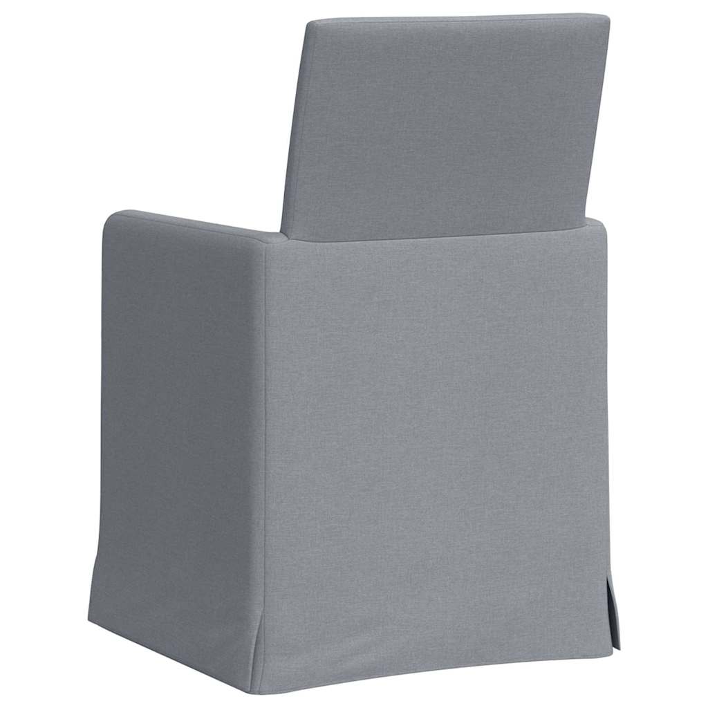 vidaXL Krzesła jadalne 2 pcs Jasnoszary 57 x 67 x 95 cm tkanina
