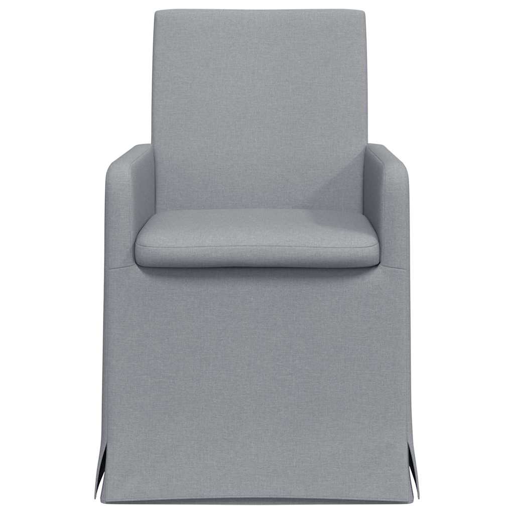 vidaXL Krzesła jadalne 2 pcs Jasnoszary 57 x 67 x 95 cm tkanina