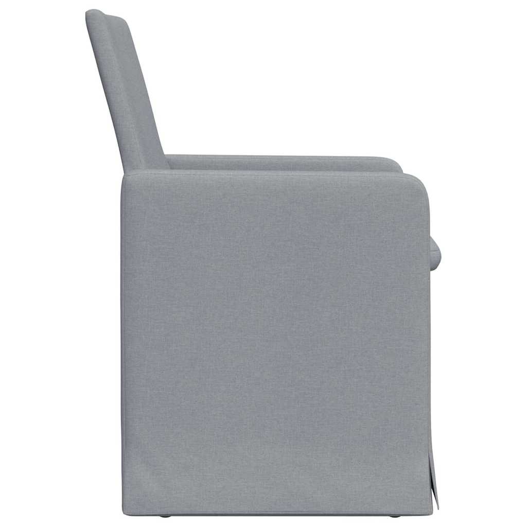 vidaXL Krzesła jadalne 2 pcs Jasnoszary 57 x 67 x 95 cm tkanina