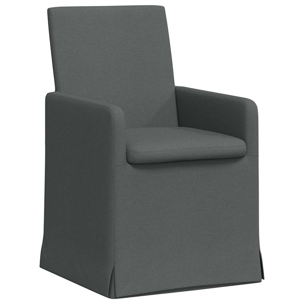 vidaXL Krzesła jadalne 2 pcs ciemno szary 57 x 67 x 95 cm tkanina