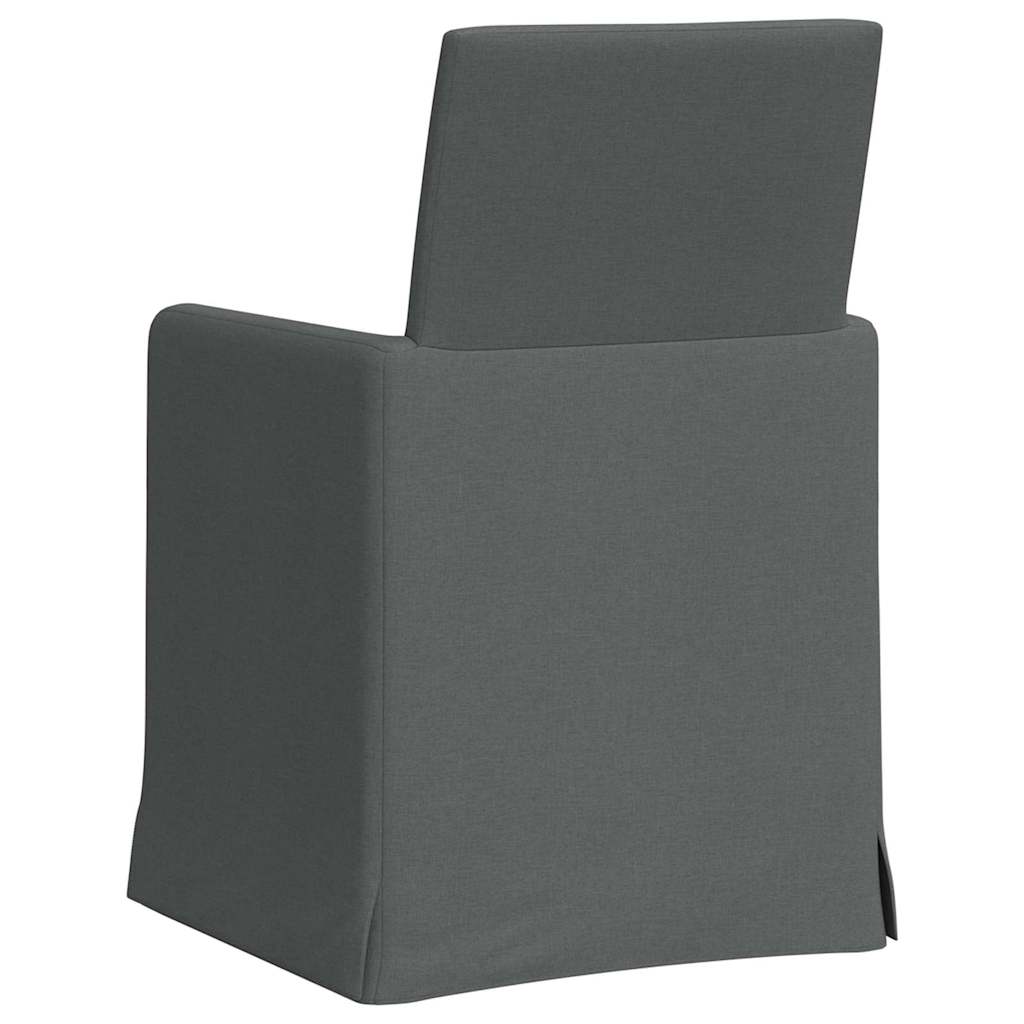 vidaXL Krzesła jadalne 2 pcs ciemno szary 57 x 67 x 95 cm tkanina