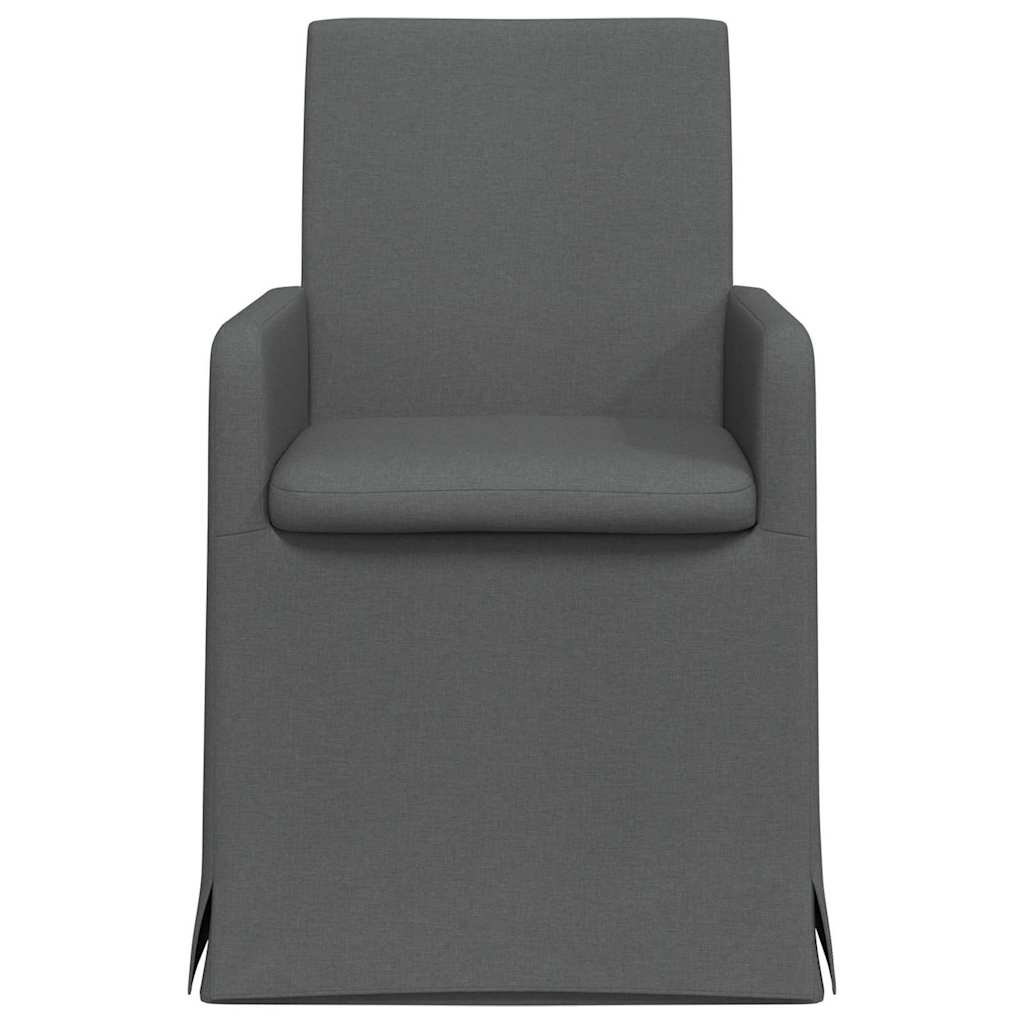 vidaXL Krzesła jadalne 2 pcs ciemno szary 57 x 67 x 95 cm tkanina