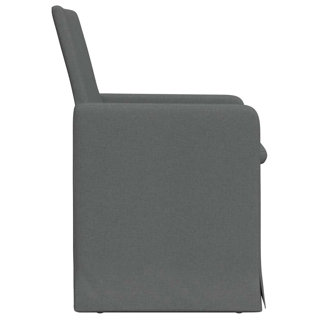vidaXL Krzesła jadalne 2 pcs ciemno szary 57 x 67 x 95 cm tkanina