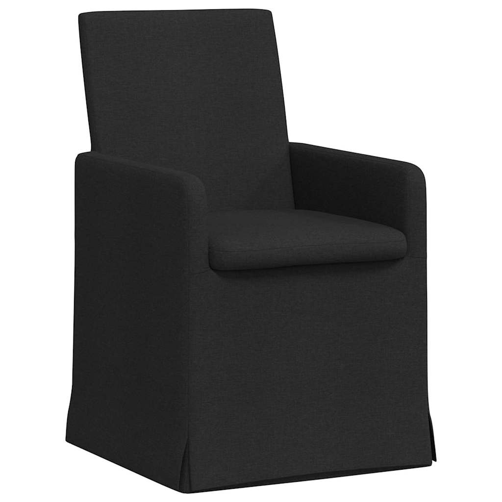 vidaXL Krzesła jadalne 2 pcs Czarny 57 x 67 x 95 cm tkanina