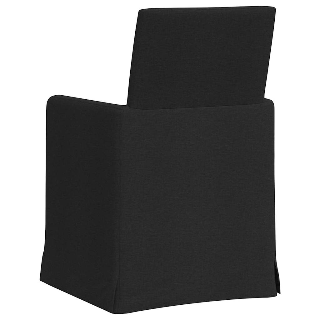 vidaXL Krzesła jadalne 2 pcs Czarny 57 x 67 x 95 cm tkanina