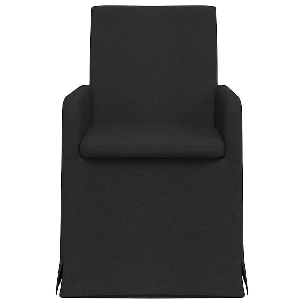 vidaXL Krzesła jadalne 2 pcs Czarny 57 x 67 x 95 cm tkanina