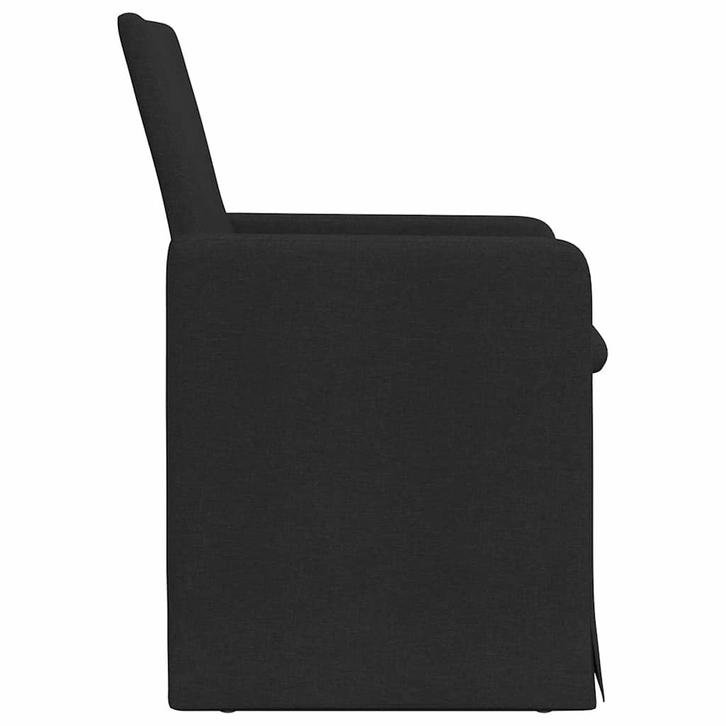 vidaXL Krzesła jadalne 2 pcs Czarny 57 x 67 x 95 cm tkanina