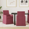 vidaXL Krzesła jadalne 2 pcs czerwone wino 57 x 67 x 95 cm tkanina
