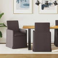 vidaXL Krzesła jadalne 2 pcs ciemnobrązowy 57 x 67 x 95 cm tkanina