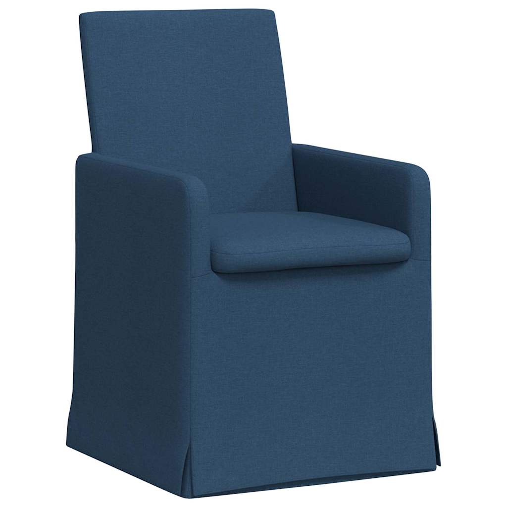 vidaXL Krzesła jadalne 2 pcs Niebieski 57 x 67 x 95 cm tkanina