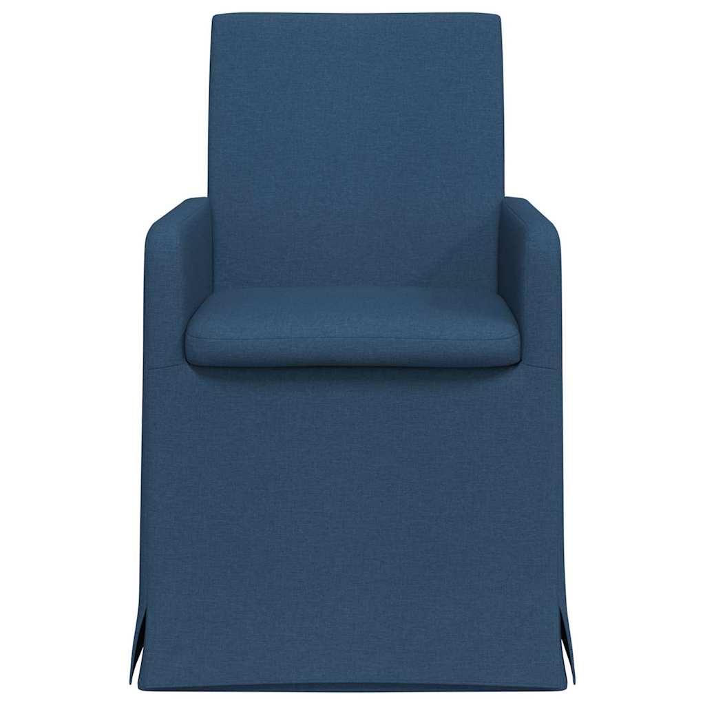 vidaXL Krzesła jadalne 2 pcs Niebieski 57 x 67 x 95 cm tkanina