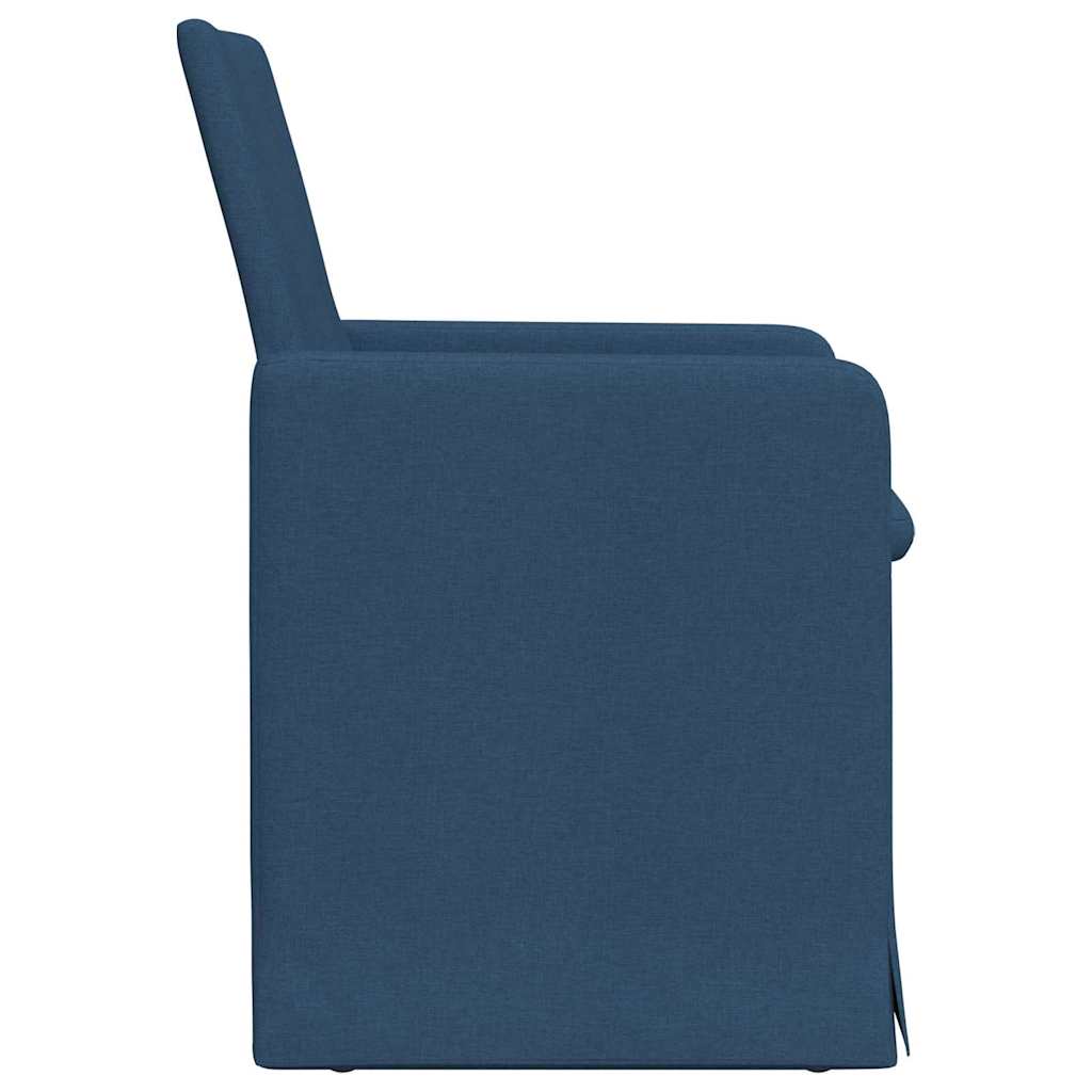 vidaXL Krzesła jadalne 2 pcs Niebieski 57 x 67 x 95 cm tkanina
