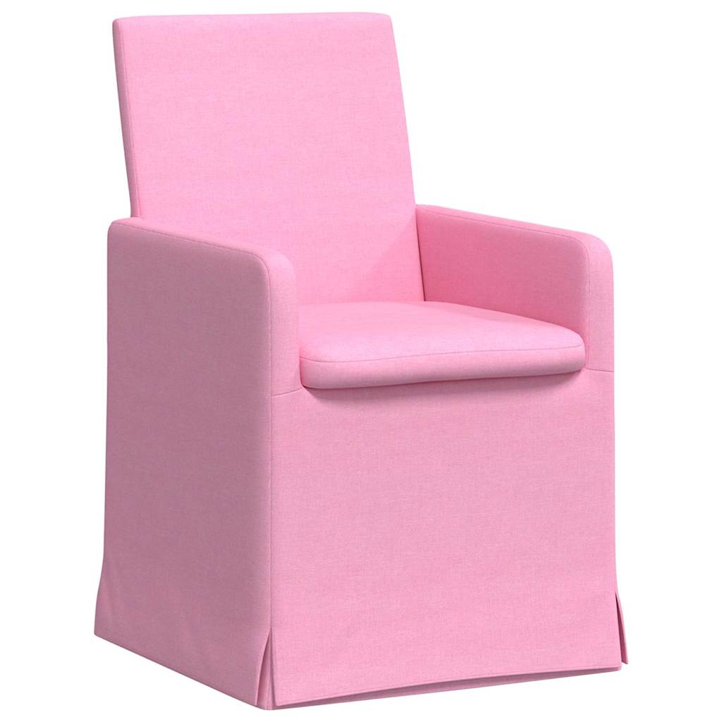 vidaXL Krzesła jadalne 2 pcs Różowy 57 x 67 x 95 cm tkanina