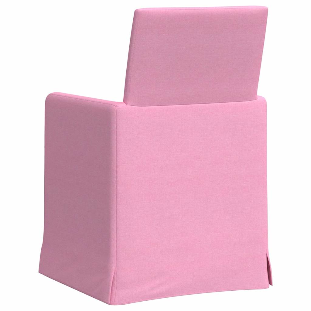 vidaXL Krzesła jadalne 2 pcs Różowy 57 x 67 x 95 cm tkanina