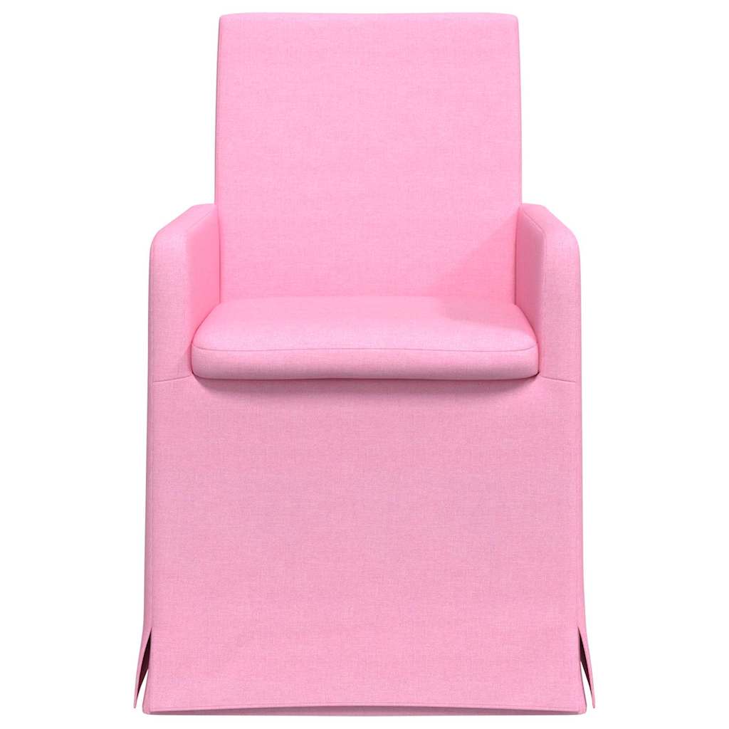 vidaXL Krzesła jadalne 2 pcs Różowy 57 x 67 x 95 cm tkanina