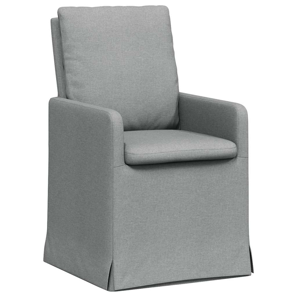 vidaXL Krzesła jadalne 2 pcs Jasnoszary 57 x 67 x 98 cm tkanina