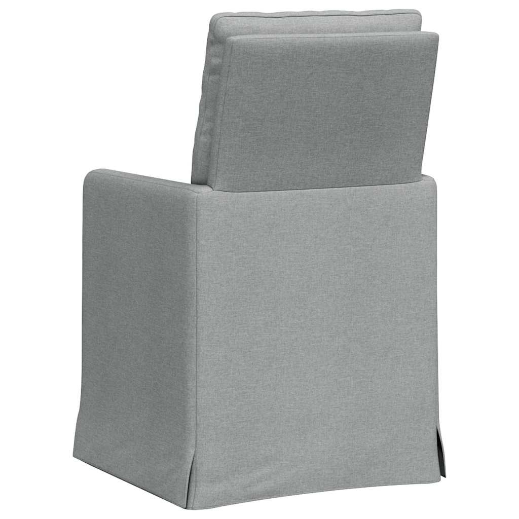 vidaXL Krzesła jadalne 2 pcs Jasnoszary 57 x 67 x 98 cm tkanina