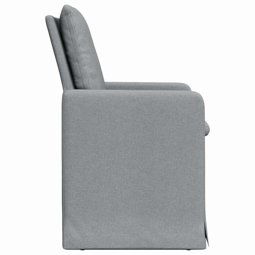 vidaXL Krzesła jadalne 2 pcs Jasnoszary 57 x 67 x 98 cm tkanina