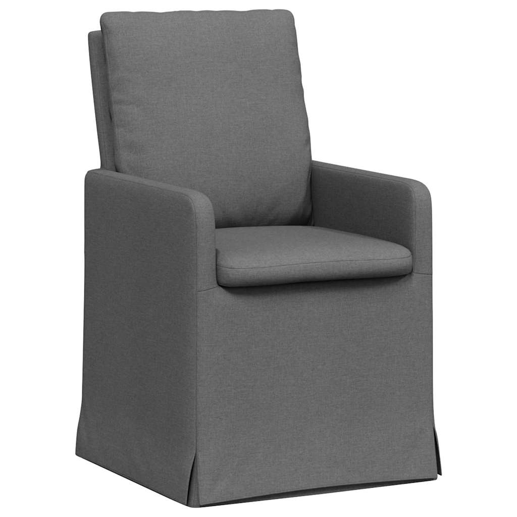 vidaXL Krzesła jadalne 2 pcs ciemno szary 57 x 67 x 98 cm tkanina