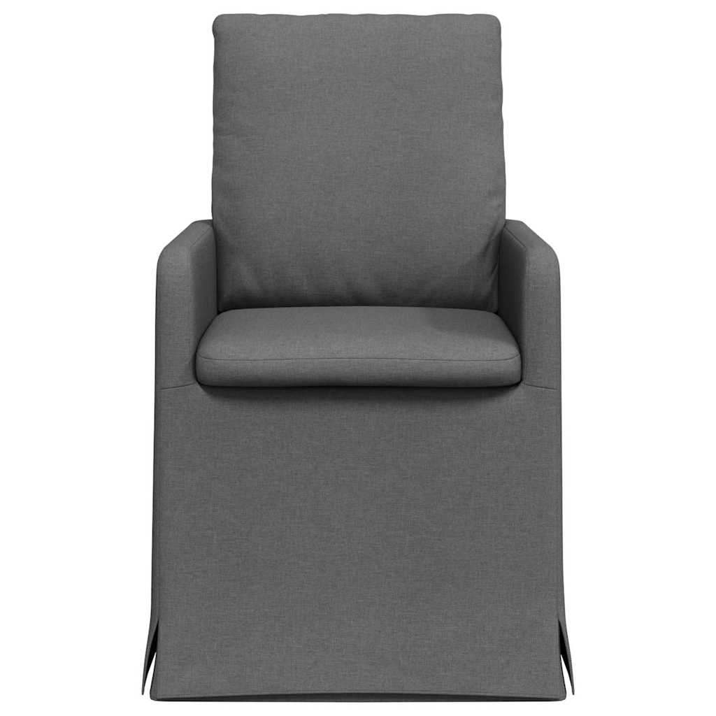 vidaXL Krzesła jadalne 2 pcs ciemno szary 57 x 67 x 98 cm tkanina