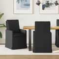 vidaXL Krzesła jadalne 2 pcs Czarny 57 x 67 x 98 cm tkanina