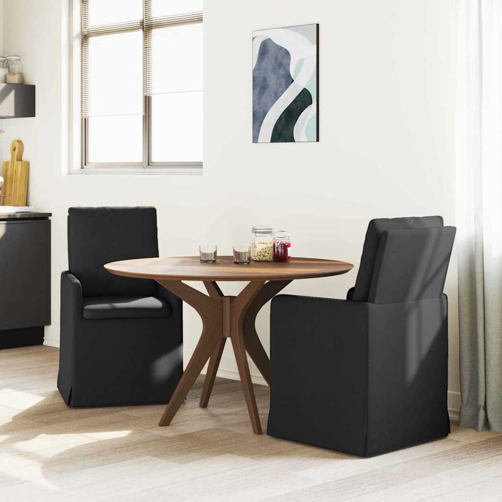 vidaXL Krzesła jadalne 2 pcs Czarny 57 x 67 x 98 cm tkanina