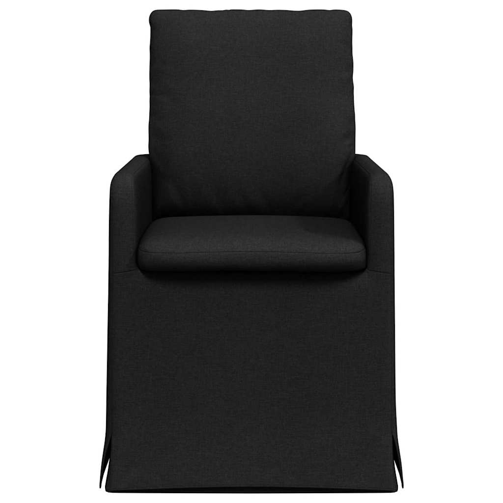 vidaXL Krzesła jadalne 2 pcs Czarny 57 x 67 x 98 cm tkanina