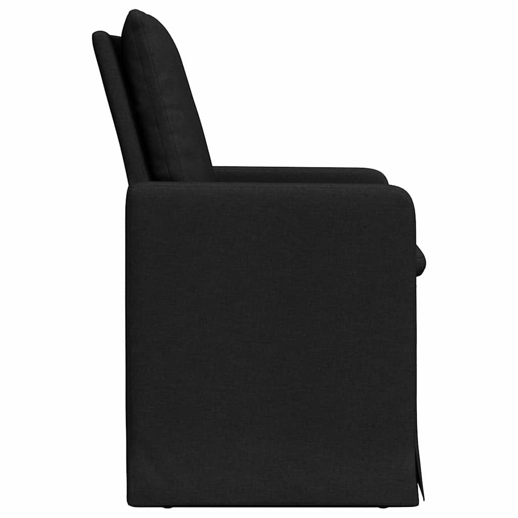 vidaXL Krzesła jadalne 2 pcs Czarny 57 x 67 x 98 cm tkanina
