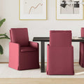 vidaXL Krzesła jadalne 2 pcs czerwone wino 57 x 67 x 98 cm tkanina